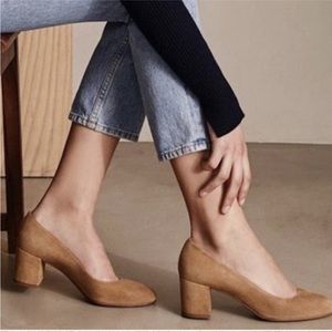 Margaux The Heel Suede Block Heel Pumps